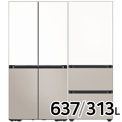 삼성전자 비스포크 키친핏 Max RM70F64R1ZG + 키친핏 에센셜 RQ33DB74D2AP (화이트+베이지)_이미지