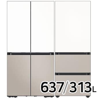 삼성전자 비스포크 키친핏 Max RM70F64R1ZG + 키친핏 에센셜 RQ33DB74D2AP (화이트+베이지)