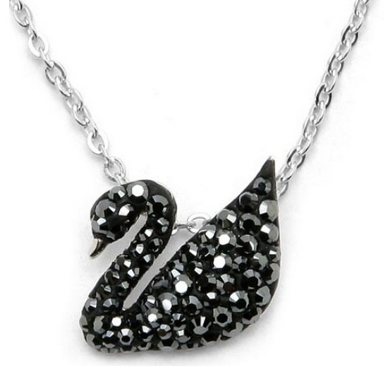 스와로브스키 여성 백조 블랙 스완 스몰 목걸이_5347330