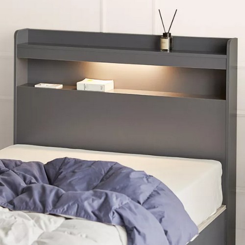 장인가구 메이비 수납 LED침대 D (폼독립스프링)_이미지