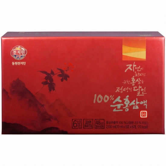 동원F&B 천지인 6년근 순홍삼액 70ml 30포 (1개)