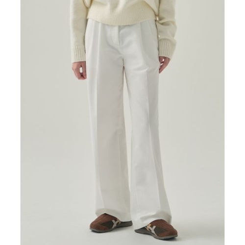 드로우핏 DRAW FIT 우먼 DRAWFIT WOMEN 투 턱 와이드 치노 팬츠 WHITE DFWMPT5310WH 169562이미지입니다. 누르면 해당 게시물로 새창이동합니다.