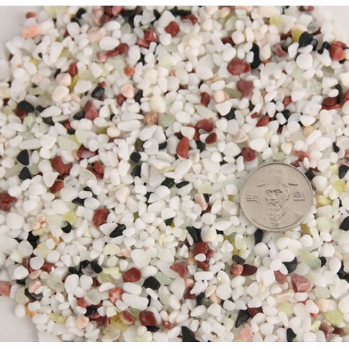 오색사 3~5mm 1포 /모래/자갈/어항자갈/어항모래/어항바닥재/바닥모래/열대어모래/수족관자갈/수족관모래