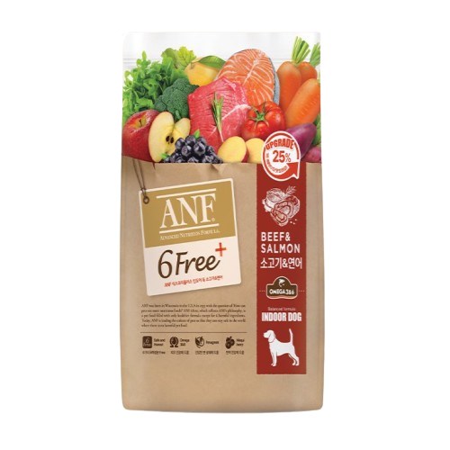 우리와 ANF 독 6 Free 플러스 인도어 소고기&연어 1.6kg (1개)