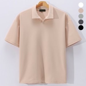후앙스 오버핏 쿨링 오픈 <b>카라</b> <b>반팔</b> 티셔츠 OSCT3055
