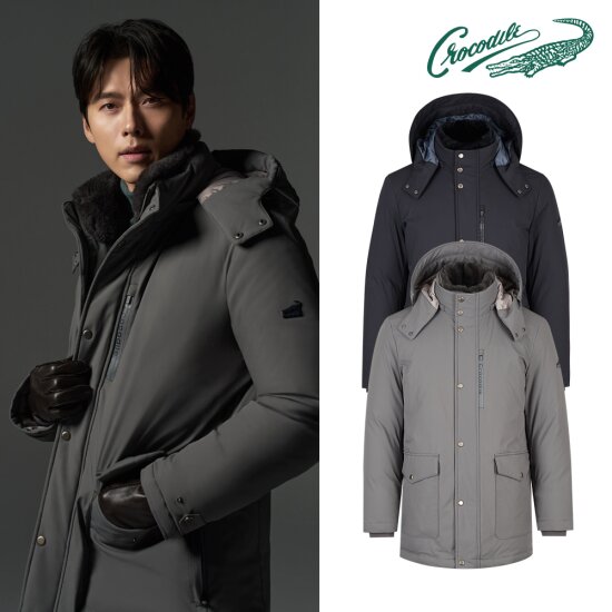 크로커다일 나일론 스판 구스다운 후드 점퍼 CDAA9JP4210_이미지