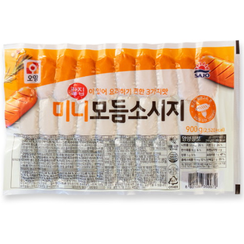 사조대림 오양 칼집 미니모듬소시지 900g (2개)_이미지
