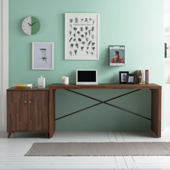 히트디자인 퍼즐 ㄷ자 책상 1600+600 수납 (160x55cm)_이미지