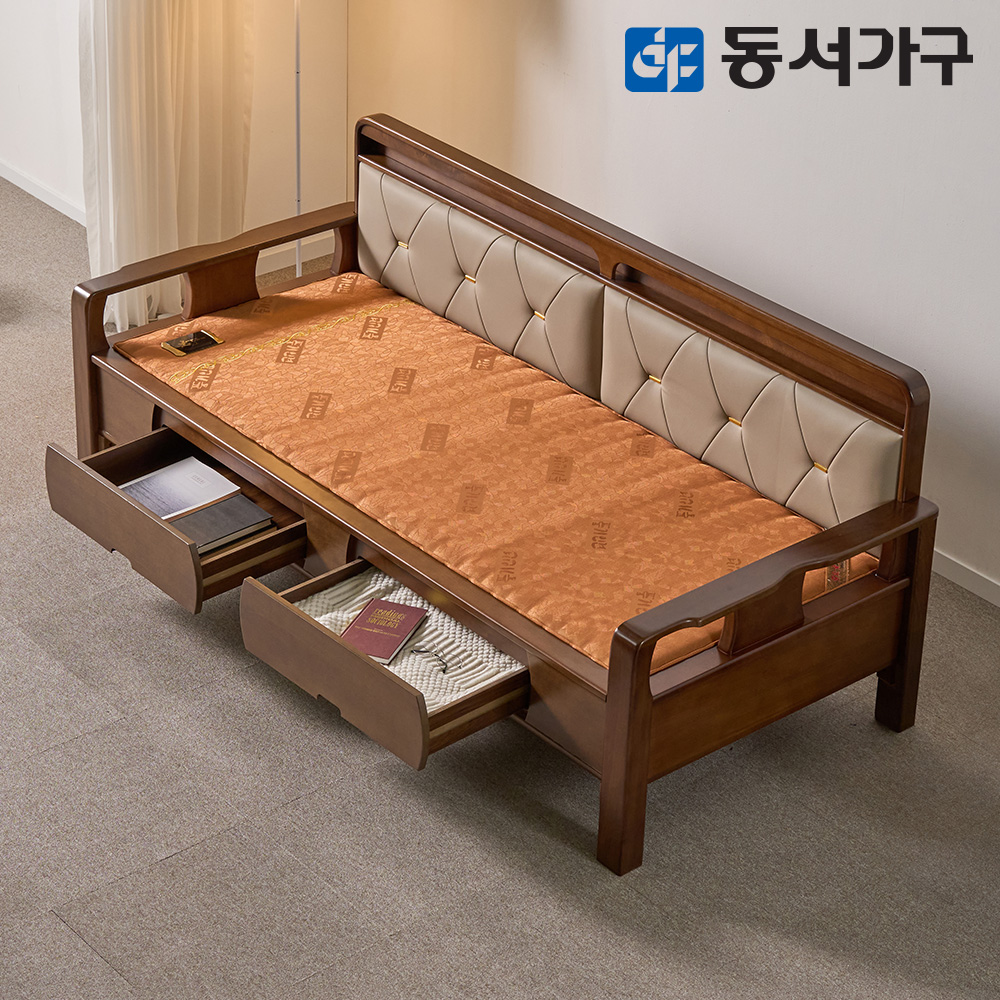 동서가구 가죽수납형 편백나무 인볼브 흙소파 MS