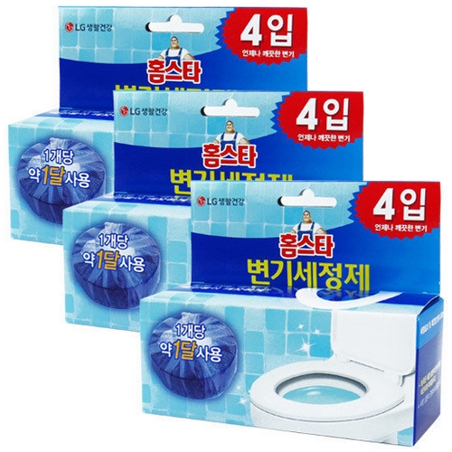 홈스타 변기세정제 40g 4개입 (3개)_이미지