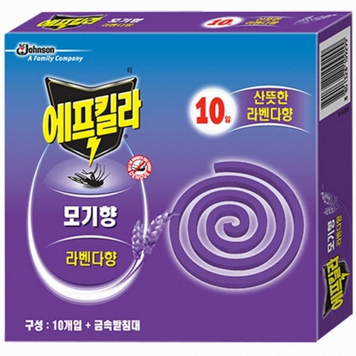 한국존슨 에프킬라 모기향 라벤다향 10개입 (1개)