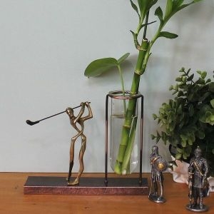 6400A00 람세스 골프 황동수공예 시험관 수경식물 장식 유리 꽃 화병_이미지