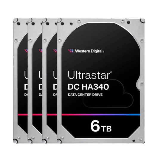 Western Digital Ultrastar DC HA340 패키지 7200/256M WUS721206BLE6L4 (4x6TB)