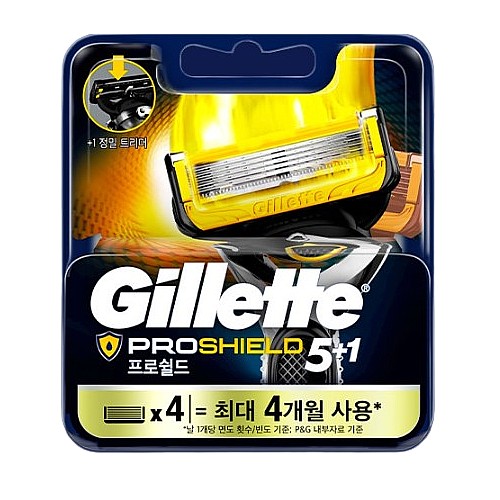질레트 리뉴얼 프로쉴드 옐로우 면도날 (14개)_이미지