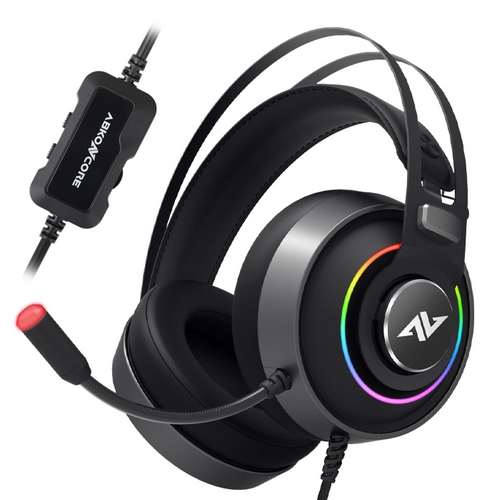 앱코 ABKONCORE B719M ENC 가상 7.1 RGB 스펙트럼 진동 3D 멀티 플랫폼 게이밍 헤드셋 (정품)