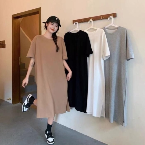 ONM 임산부 빅사이즈가능 롱 체형커버 반팔 원피스 루 39915770