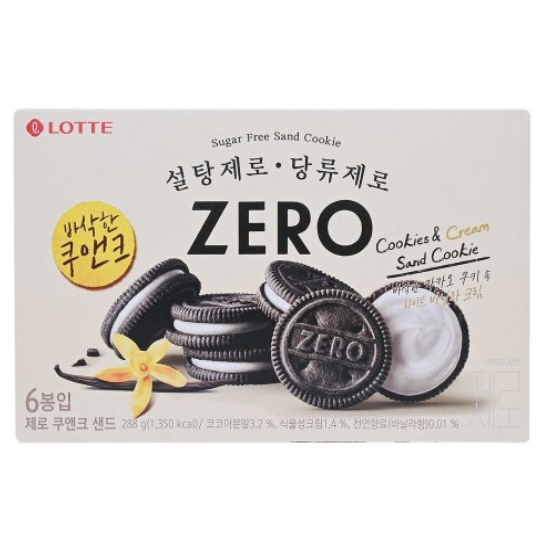 롯데웰푸드 제로 쿠앤크샌드 6개입 288g (12개)