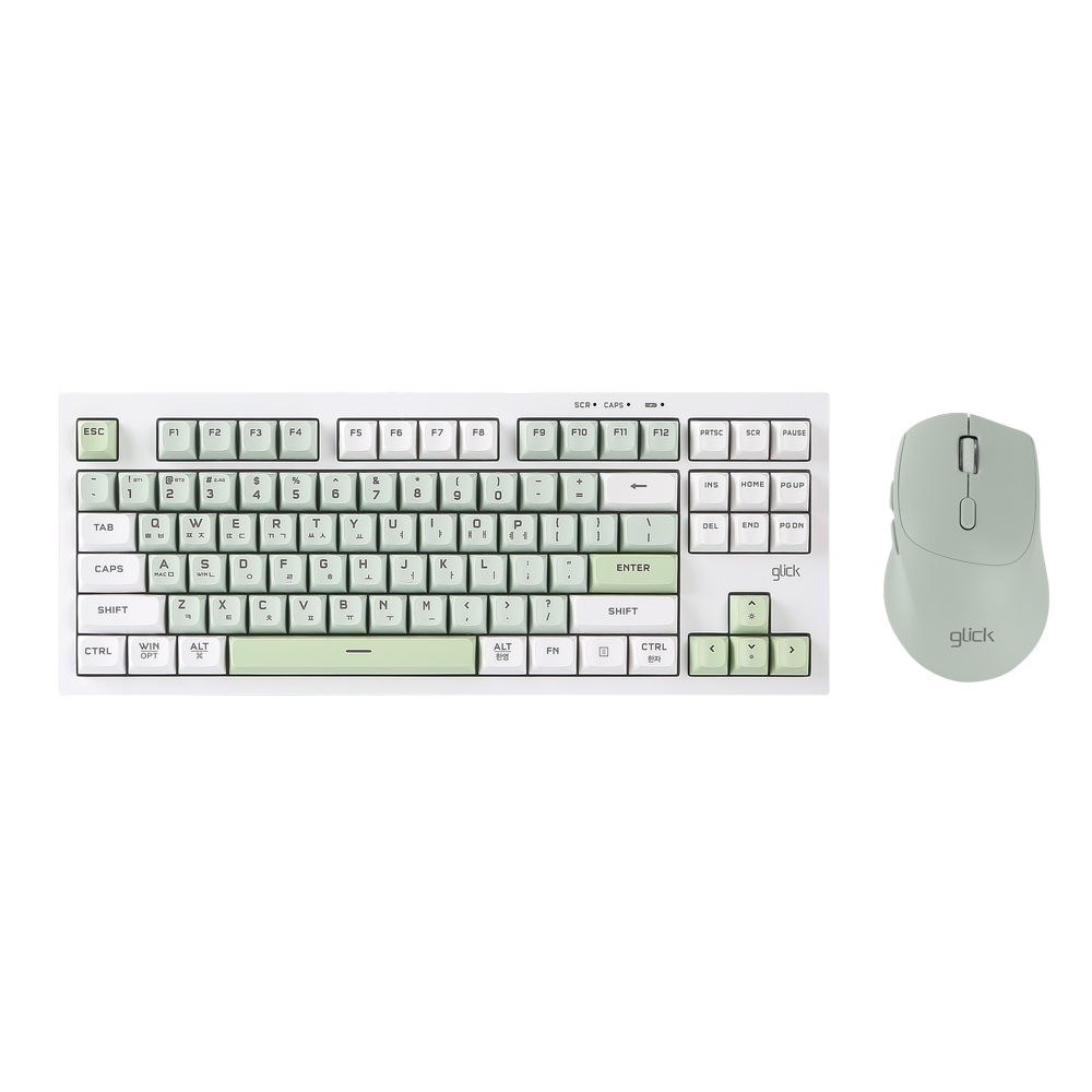 지클릭커 OFFICEPRO WMK50 사일런스 M 87 무선 키보드 마우스 세트 (Greenwich, RC2)_이미지