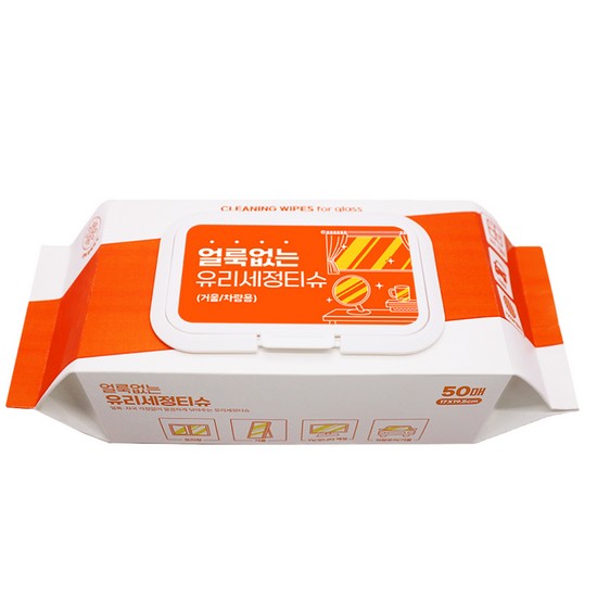 얼룩없는 유리세정티슈 50매