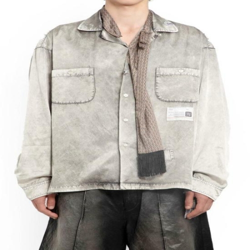  메종 미하라 야스히로 긴팔 셔츠 A12SH073 LT GRAY GREY