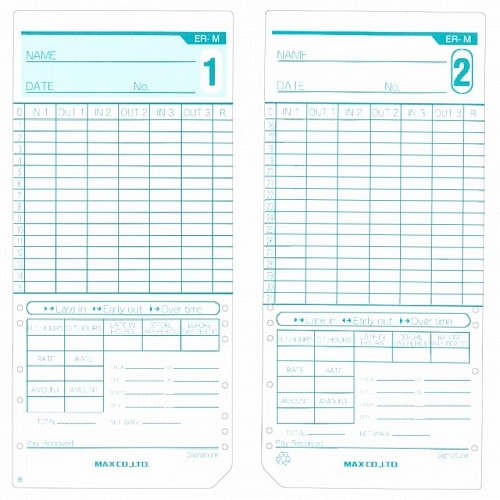 카피어랜드 MAX ER-M 출퇴근카드용지