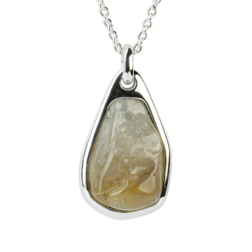 스털링 파츠오브포 할로스 실버 루틸레이티드 쿼츠 네크리스 원사이즈 실버계열+베이지계열 K474PARQ_이미지