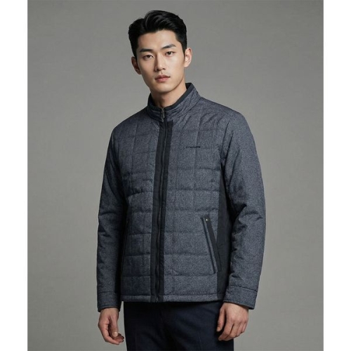TAG가 328,000 모던 체크 퀼팅 배색 집업 점퍼 CDAA3JP1292