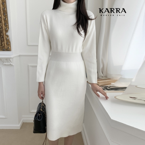 하난에프씨 KARRA 카라 컴온폴라넥니트원피스 A3F1712 주식회사 비엔비인터내셔널