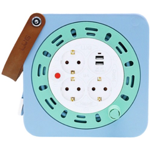3구 USB 미니 큐브릴 블루민트