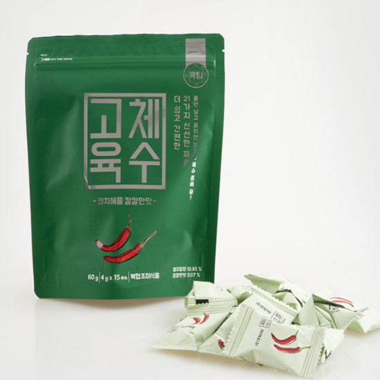 쿡팁 고체육수 멸치해물 칼칼한맛 15알 60g (1개)