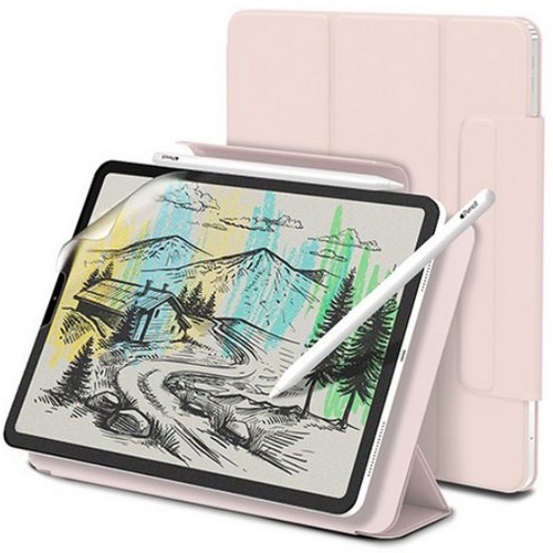 신지모루 iPad Pro 12.9 6세대 마그네틱 폴리오 애플펜슬커버 케이스+종이질감 필름 세트_이미지
