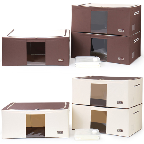 벨라홈 대용량 와이어 이불정리함 105L+압축팩 (3개)_이미지