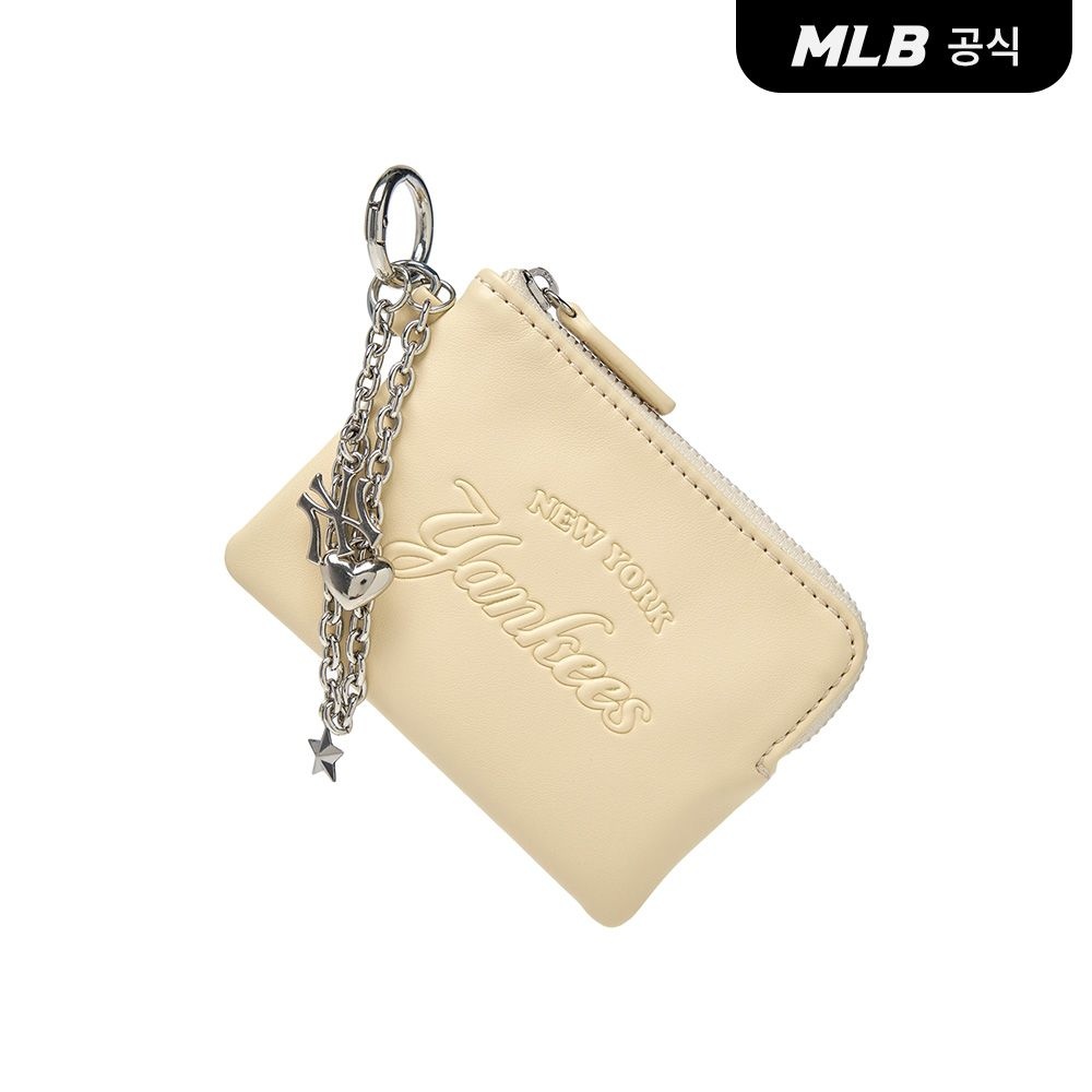 MLB 26N 베이직 카드 파우치 키링 NY L.Yellow 3APOC016N-50YEL