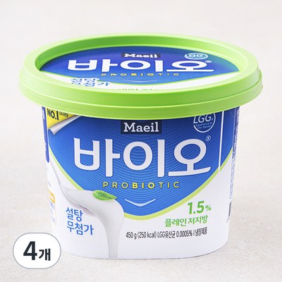 매일유업 매일바이오 플레인 저지방 450g (4개)_이미지