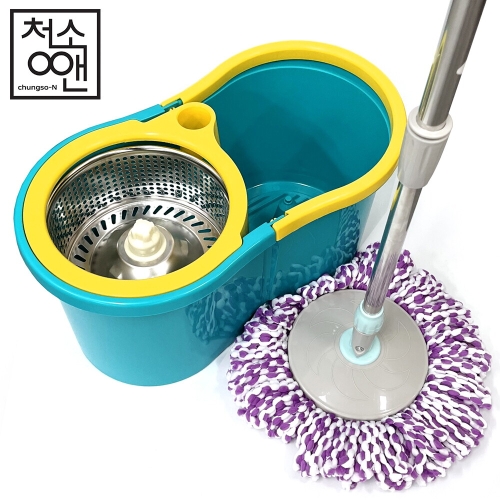 [불명] 청소앤 스텐레스 동글이 스핀청소기 세탁통+밀대봉+걸레 4장이미지입니다. 누르면 해당 게시물로 새창이동합니다.