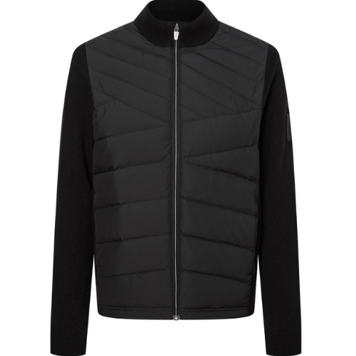 헤지스골프 소재배색 집업가디건 WPSW3D105BK_이미지