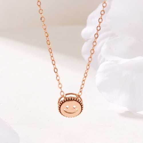 비앤비골드 14K 원형 스마일 로렛트 체인 목걸이 SNN41892