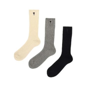 아미 파리스 드 쾨흐 코튼 양말 3팩 세트 E26USC611AK0007 T_이미지
