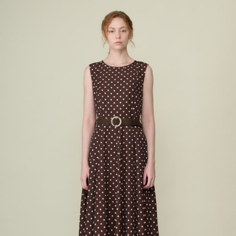  BCBG 도트 슬리브리스 원피스 B6F7O60474