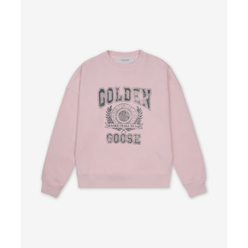 골든구스 브러시드 빈티지 넬슨 맨투맨 핑크 / GUP0217558 GUP0217558SS25 303765_이미지