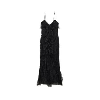 블루마린 lace patterned ruffled dress P622A779AN0990 T_이미지
