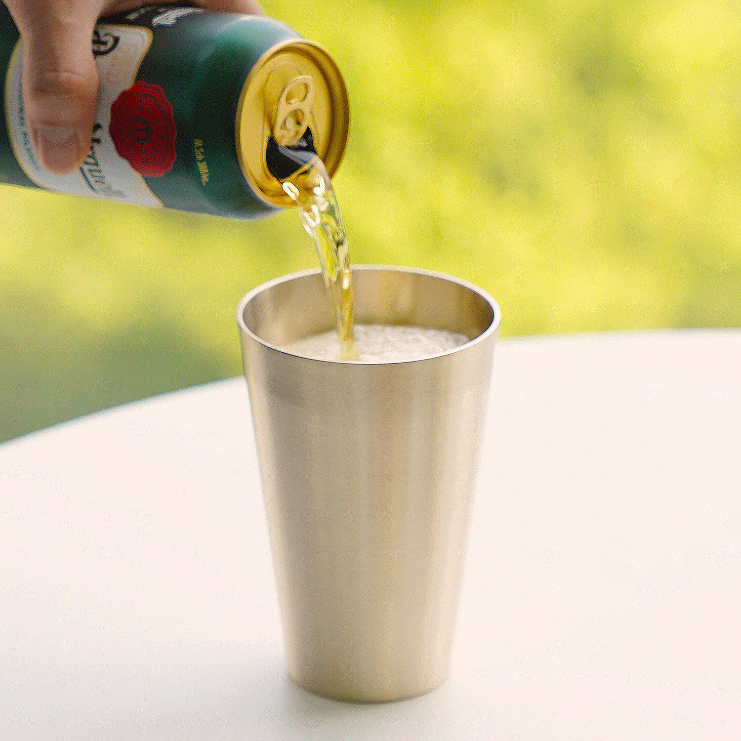 죽전도예 놋담 방짜유기 롱 맥주컵 450ml (1개)