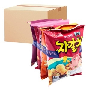 스낵 4종 꿀꽈배기+자갈치+감자깡+고구마깡 187gX8개 박스