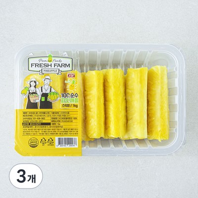 프레쉬팜 골드 파인애플 스틱 (1kg,3개)_이미지