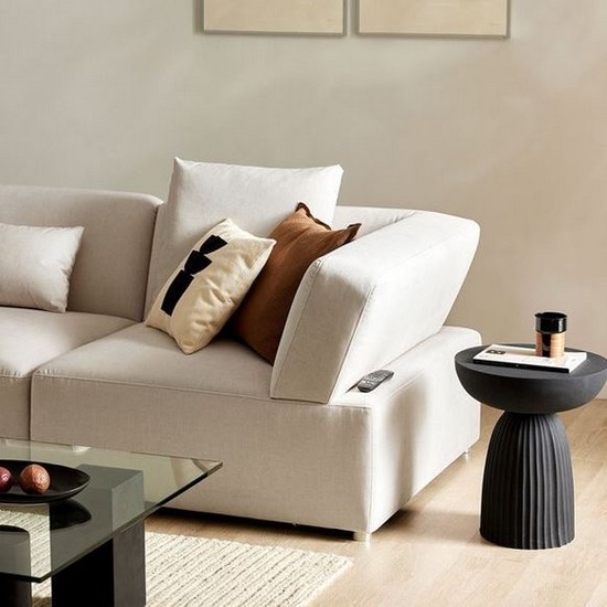 자코모 디올리 모듈 젠위브 패브릭 소파 4인용 (스툴별도)_이미지