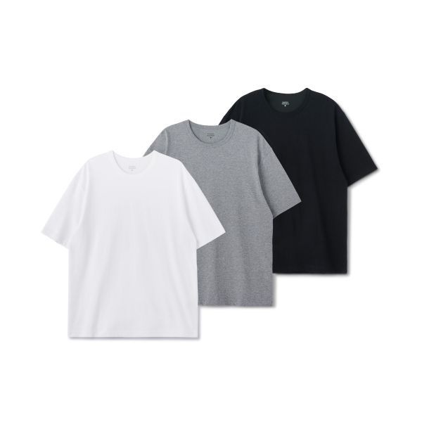 무신사 스탠다드 12일 배송 MUSINSA ANDAR D 릴렉스 핏 크루 넥 티셔츠 2팩 MMATS6Z07 349144_이미지