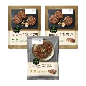 CJ제일제당 비비고 남도떡갈비 450g x2 + 바싹불고기 460g x1_이미지