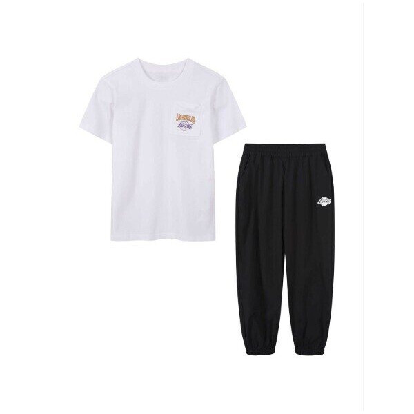 NBA-KIDS 키즈 팀 어센틱 반팔 우븐스트레치 팬츠 세트/K262TS200P0