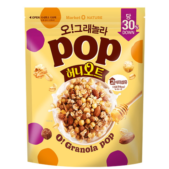 오리온 마켓오 오! 그래놀라팝 허니오트 480g (1개)_이미지
