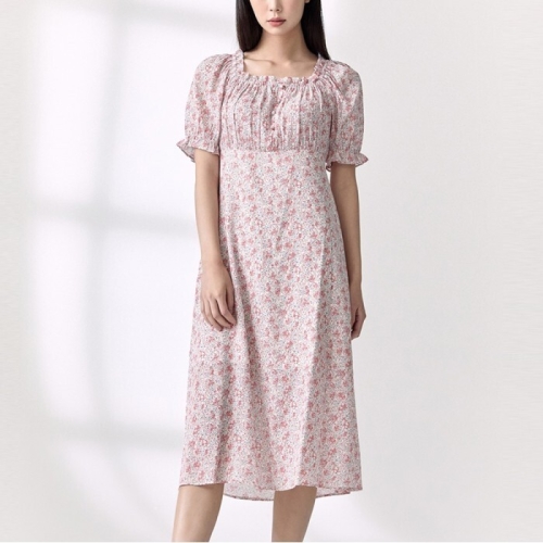 오스카전자 미쏘 프릴 플라워 롱 원피스 MIWOWC711G-T